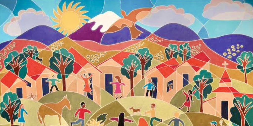 自然と動物、村のコミュニティで学べる環境を