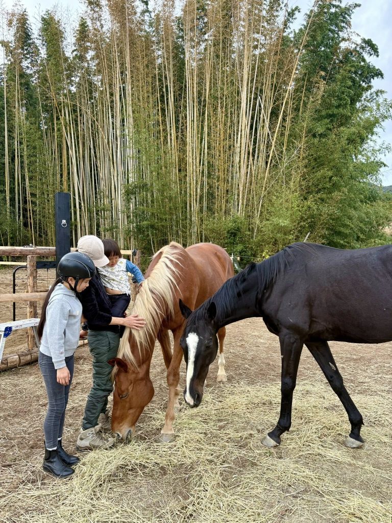 親子馬リトリート の様子：社会貢献されているお母さん